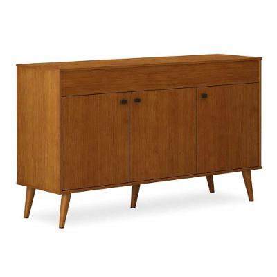 Buffet Aparador México Retrô 3 Portas 136cm com Pés Palito para Sala de Jantar Arbo