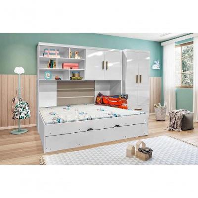 Quarto Juvenil Chiara 2 Portas MDP Branco Phoenix Baby 188CM