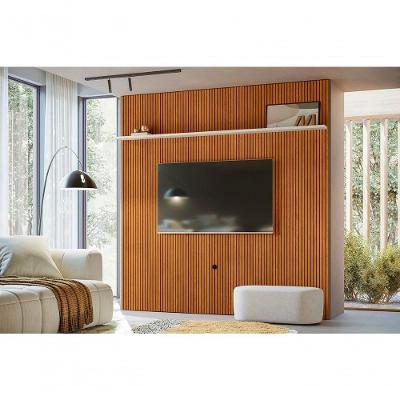 Painel Piso-teto New Guaporé para TV Até 75" 245CM MDP-MDF Off White Madetec Móveis