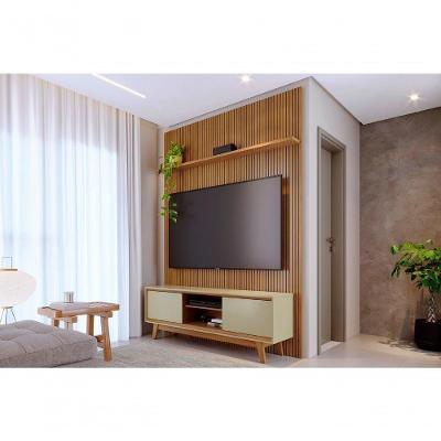 Painel para TV Milo 65" 179CM MDF-MDP Portas de Correr Cumaru Opala Madetec Móveis