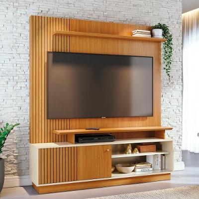 Rack Ares para TV Até 75" 160CM MDP e MDF Cinamomo Off White Madetec Móveis