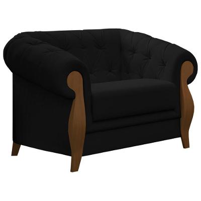 Poltrona Decorativa Murano SL 944 Pés em Madeira Veludo Molufan Estofados