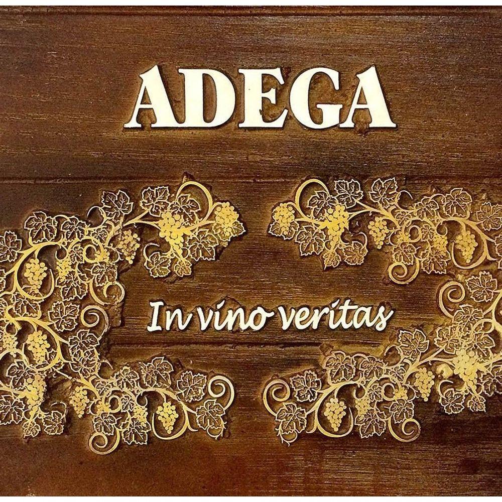 Placa Decorativa Adega De Parede Em Fibra - In Vino - 2