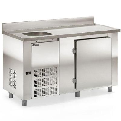 Balcão de Encosto GBFE150CE 1 Porta e 1 Pia 347L Ar Forçado Inox Gelopar