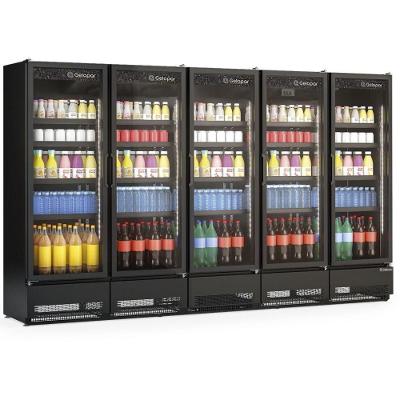 Expositor Vertical Gelopar GCVR2500CB 2492L 5 Portas Preto 220V