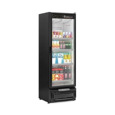 Expositor Refrigerado Vertical Gelopar GCVR45 447L 1 Porta Vidro Duplo Preto 220V