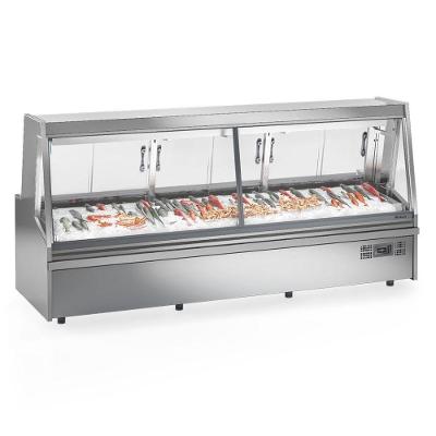 Balcão Refrigerado Peixaria Gelopar GAPX300A 120kg sem Porta Inox 220V