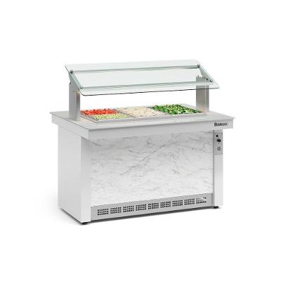 Buffet Refrigerado Gelopar GBRF140 660L sem Porta Branco e Mármore 220V