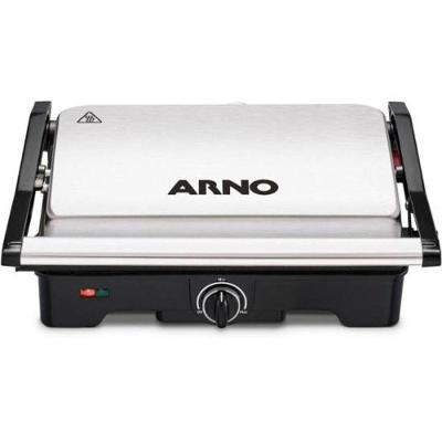 Grill Elétrico Dual Gnox com Abertura de 180° Termostato Ajustável 1100W Inox 110V