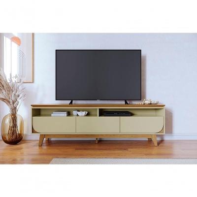 Painel Selene para TV Até 75 Polegadas 200CM MDP Cinza Madetec Móveis