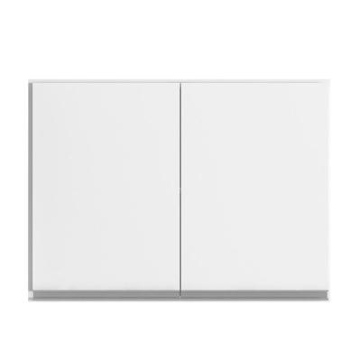 Armário Aéreo Evidence 80CM 2 Portas MDF Porta de Bater Branco Poliman