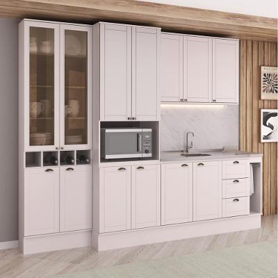 Cozinha Completa Milla Elegance 13 Portas 3 Gavetas MDF 280CM Móveis Carraro