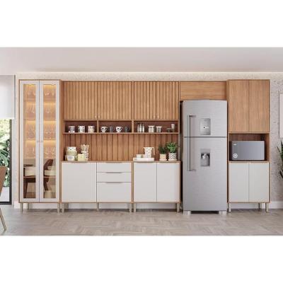 Cozinha Completa Divina C613 4 Portas 2 Gavetas MDF Cinamomo e Off White MGM