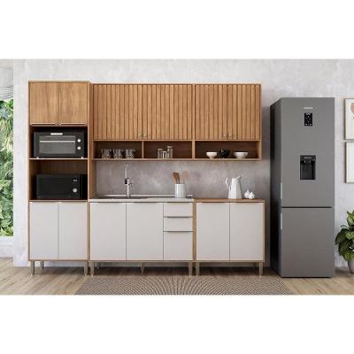 Cozinha Completa 5 Peças Divina 12 Portas 2 Gavetas MDF 120CM Cinamomo e Off White MGM