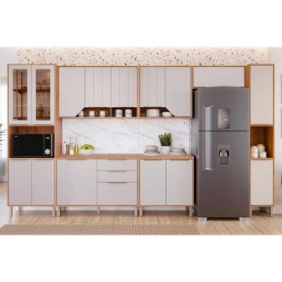 Cozinha Completa Celeste C114 4 Portas 2 Gavetas MDF Cinamomo e Off White MGM