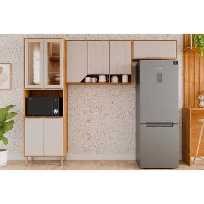 Cozinha Completa 3 Peças Celeste C370 7 Portas MDF Cinamomo e Off White MGM