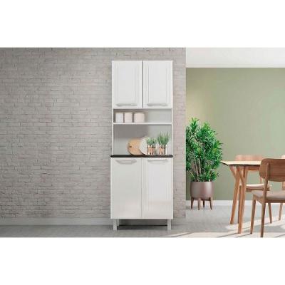 Cozinha Compacta Aço Topazio 4 Portas MDP-Aço 70CM Branco Telasul