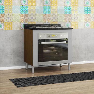 Balcão para Forno e Cooktop Rubi sem Porta MDP 80,1CM Amadeirado Bartira Móveis