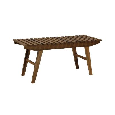 Banco Summer 2 Lugares Madeira Maciça de Imbuia Stain Imbuia Decorise 100CM Estrutura Robusta