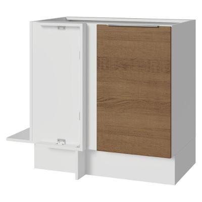 Balcão de Canto Stella 1 Porta MDP 94CM Branco-Rustic Madesa