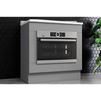 Balcão Cozinha Henn c-Tampo Americana P- Forno 80CM Cinza Kit com Tampo Henn