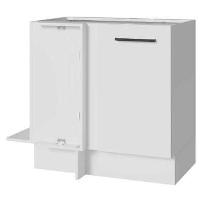 Balcao de Canto Cozinha Agata 1 Porta 1 Prateleira MDP 94CM Branco Madesa