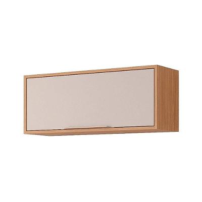 Armário Aéreo Esplêndida Cozinha 80CM 1 Porta MDF Bater Cinamomo Off White MGM