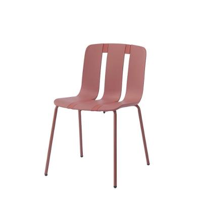Cadeira Linea Estrutura em Aço Assento em Polipropileno Terracota Blush Rivatti Móveis