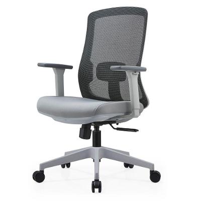 Cadeira de Escritório BLM189D Diretor Tela Mesh Base com Rodízios Giratória Cinza Blume Office
