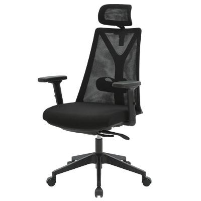 Cadeira de Escritório Presidente NR-17 San Francisco Tela Mesh Base Rodízio Nylon Preta Fratini