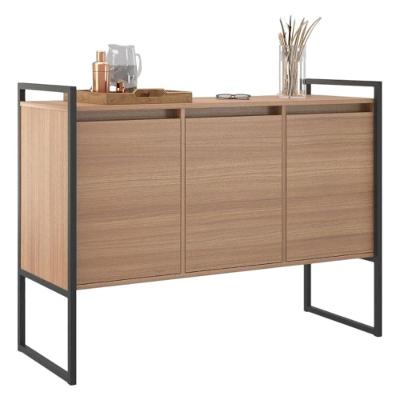Buffet Aparador Montana Industrial 3 Portas MDP 120CM Marrom Casah