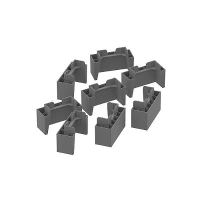 Complemento Multiuso de Cozinha Kit C- 8 Pés PVC 4CM Cinza Henn