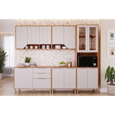 Cozinha Completa 5 Peças Celeste C575 4 Portas 2 Gavetas MDF Cinamomo e Off White MGM