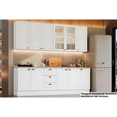 Cozinha Completa Henn 9 Peças 2 Portas 3 Gavetas MDF Branco C5P37