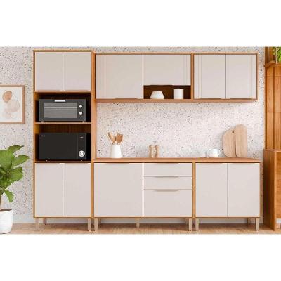 Cozinha Completa 5 Peças Áurea 4 Portas 2 Gavetas MDF Cinamomo e Off White MGM