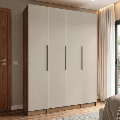 Guarda Roupa Modulado Neo 4 Portas de Bater MDP Rustic-crema Madesa 160CM