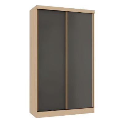 Guarda Roupa Modulado Mônaco 2 Portas de Correr 3 Gavetas MDF MDP Carvalho-graff Luciane Móveis