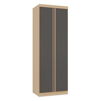 Guarda Roupa Modulado Mônaco 2 Portas de Bater MDF MDP Carvalho-graff Luciane Móveis 79CM