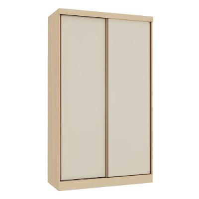 Guarda Roupa Modulado Mônaco 2 Portas de Correr 3 Gavetas MDF MDP Carvalho-off White Pérola Luciane