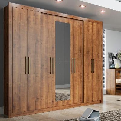 Guarda Roupa Casal Héster 8 Portas de Bater 4 Gavetas MDP com Espelho Native Móveis Carraro