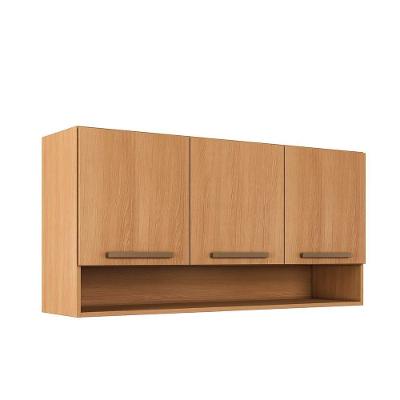 Armário Aéreo Plus 120CM 4 Portas MDP Bater Branco Arte Móveis