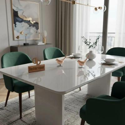 Tampo de Mesa Somente Tampo Quadrado MDF Laqueado 120CM Off White Decoraper