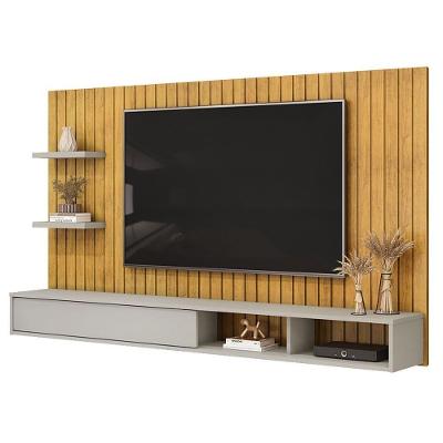 Painel para Tv Friz Cedro Bali 179CM MDF-MDP com Nicho Amadeirado DJ Móveis