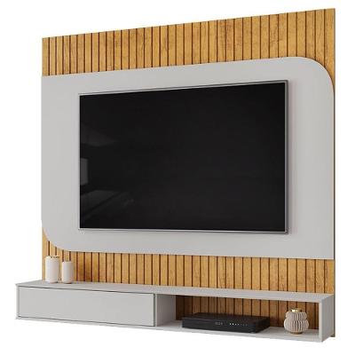 Painel para TV Tom Cedro Bali 150,5CM MDF-MDP com Porta de Correr Amadeirado DJ Móveis