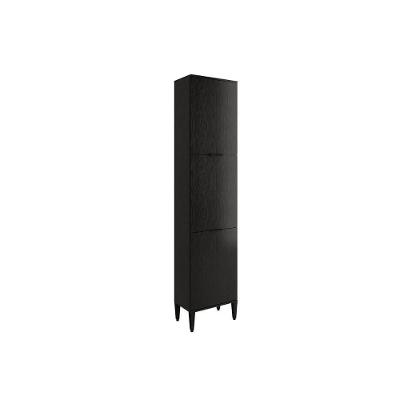 Paneleiro de Cozinha Alpha 2510 c-3 Portas 5 Prateleiras MDF-MDP 50CM Preto
