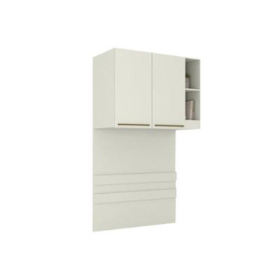 Modulado de Quarto Armário Ponte Aéreo MC12 Seletto 2 Portas 2 Nichos MDP 104CM Bege Henn