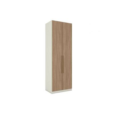 Modulado de Quarto Guarda Roupa Casal MC08 Seletto 2 Portas de Bater MDF-MDP Areia-Jequitibá 80CM