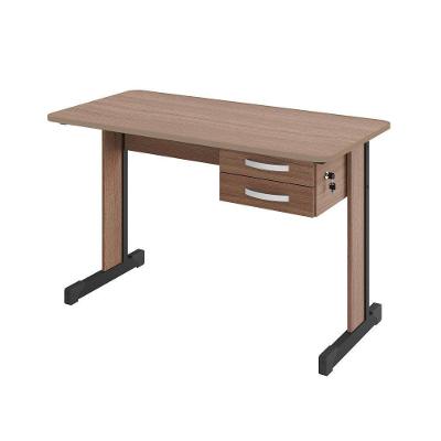 Mesa Office Retangular Atlanta Moderno 2 Gavetas MDP 120CM Casah