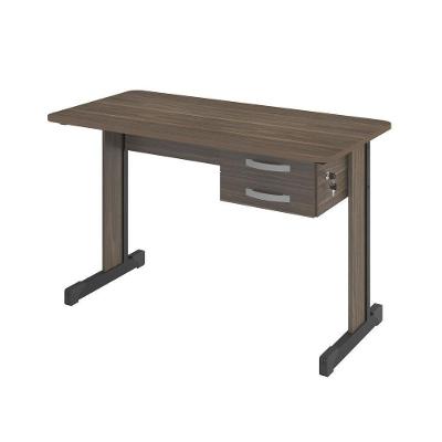 Mesa para Escritório Retangular Atlanta Moderno 2 Gavetas MDP 120CM Branco Casah