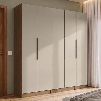 Guarda Roupa Modulado Neo 5 Portas de Bater 2 Gavetas MDP Rustic-Crema Madesa 200CM